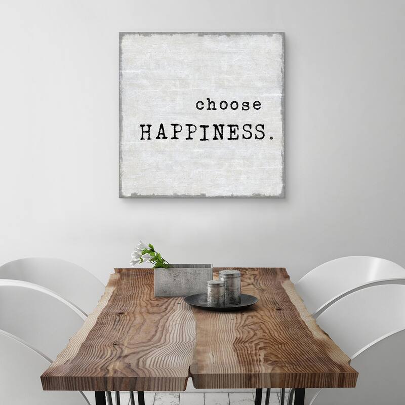 Choose Happiness by Jamie MacDowell Canvas Art Print