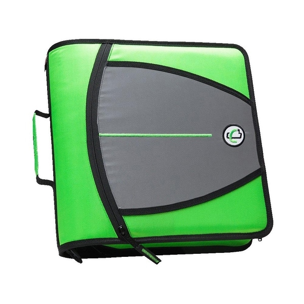 Case-it Mighty Zip Tab O-Ring Binder, Green, 3 Inches. Opens flyout.