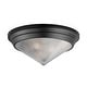 preview thumbnail 1 of 8, Maxim 10399 Hargreaves 3 Light 17" Wide Flush Mount Ceiling Fixture Black