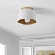 preview thumbnail 6 of 8, SAFAVIEH Lighting Peale 8-Inch Metal Flush Mount Ceiling Light - 8" W x 8" D x 6" H