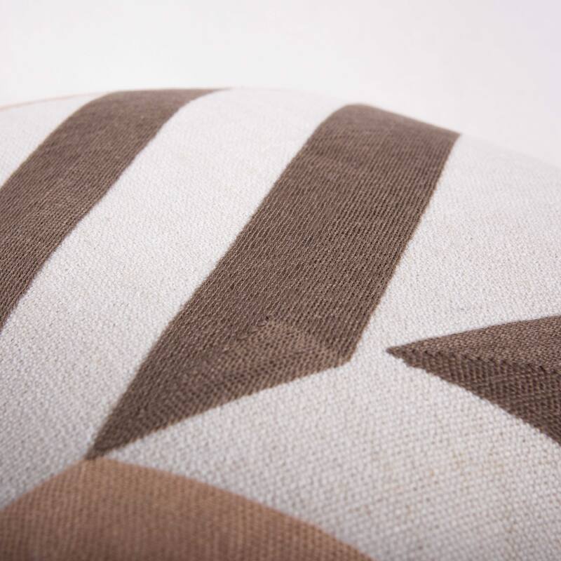 Rizzy Collection Natural Geometric Modern Throw Pillow