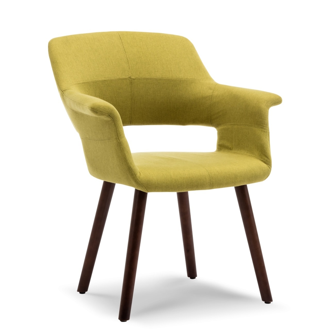 Belleze Dining Chair Accent Mid Century Linen Armrest Padded Wooden Legs Belleze Dining Chair Accent Mid Century Linen Armrest Padded Wooden Legs