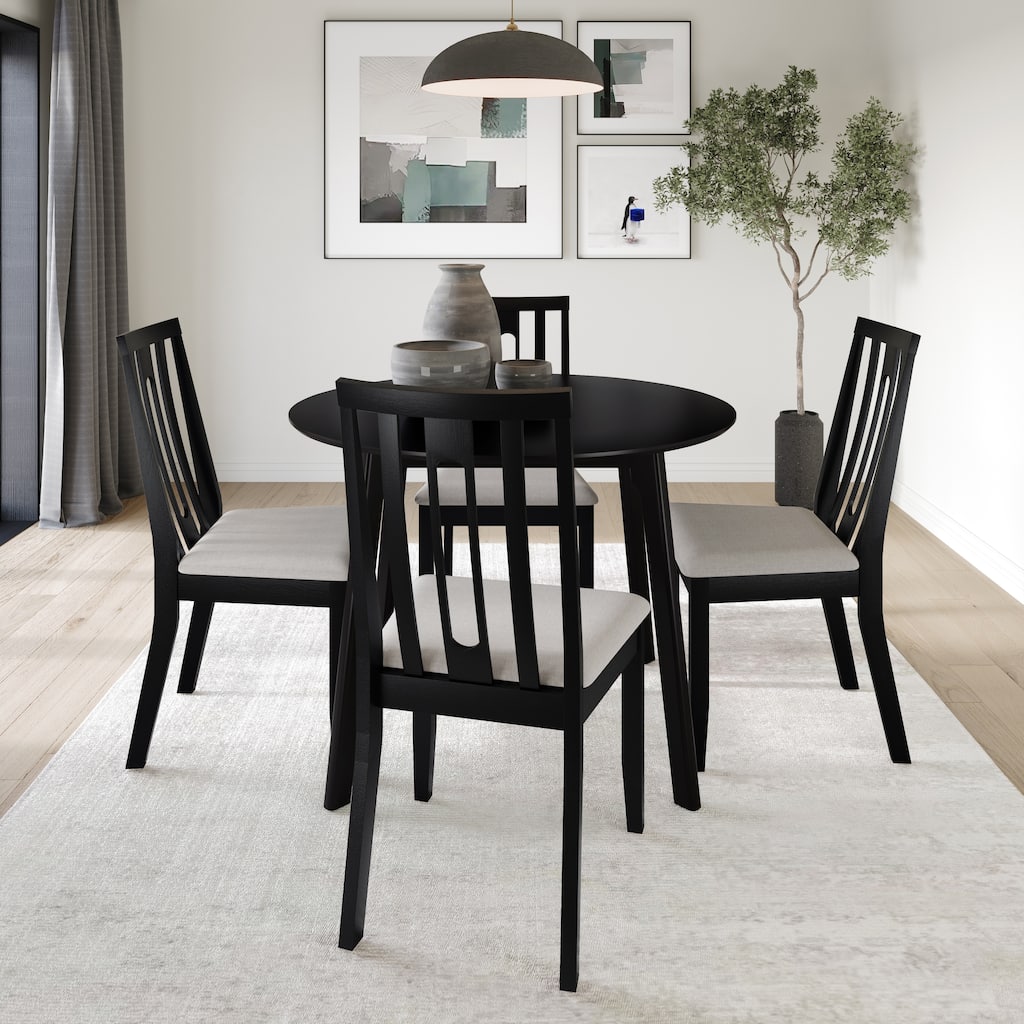 CraftPorch Contemporary 4-Piece Chair and Round Table Dining Set