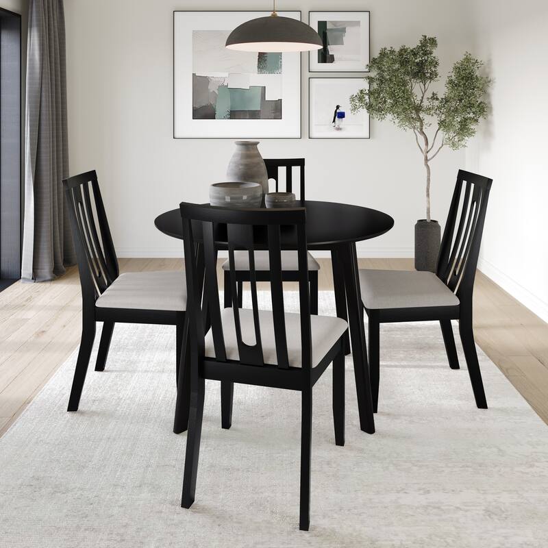CraftPorch Contemporary 4-Piece Chair and Round Table Dining Set