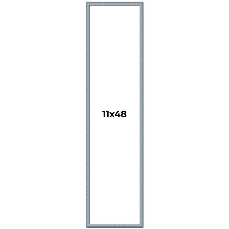 11x48 Frame Rustic Sky Blue Solid Wood Picture Frame | 0.75 Inch