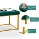 preview thumbnail 68 of 74, Upholstered Tufted Velvet Ottoman, Modern End of Bed Bench with Golden Metal Frame, Entryway Footrest Stool