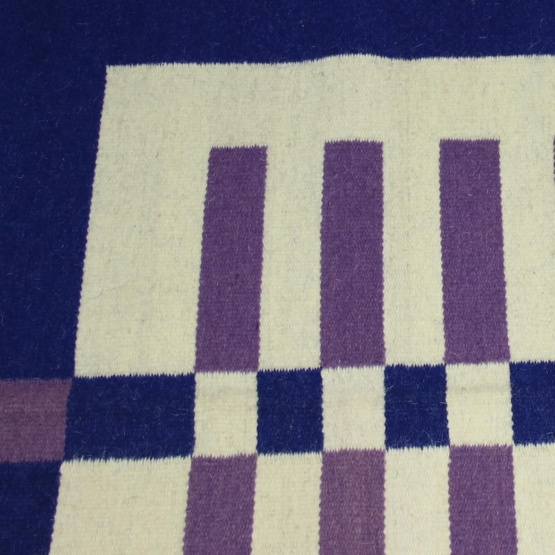 Novica Handmade Playful Lines Wool Area Rug (3X5) - 2' x 6' Runner