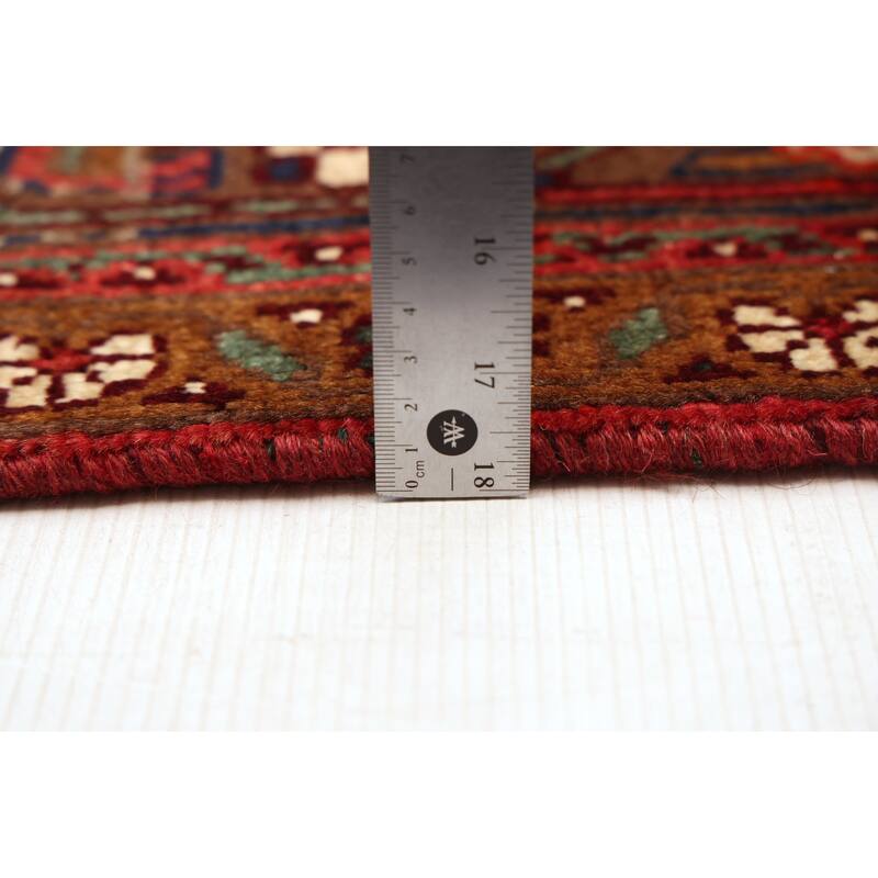 ECARPETGALLERY Hand-knotted Sarabi Dark Red Wool Rug - 7'10 x 11'3