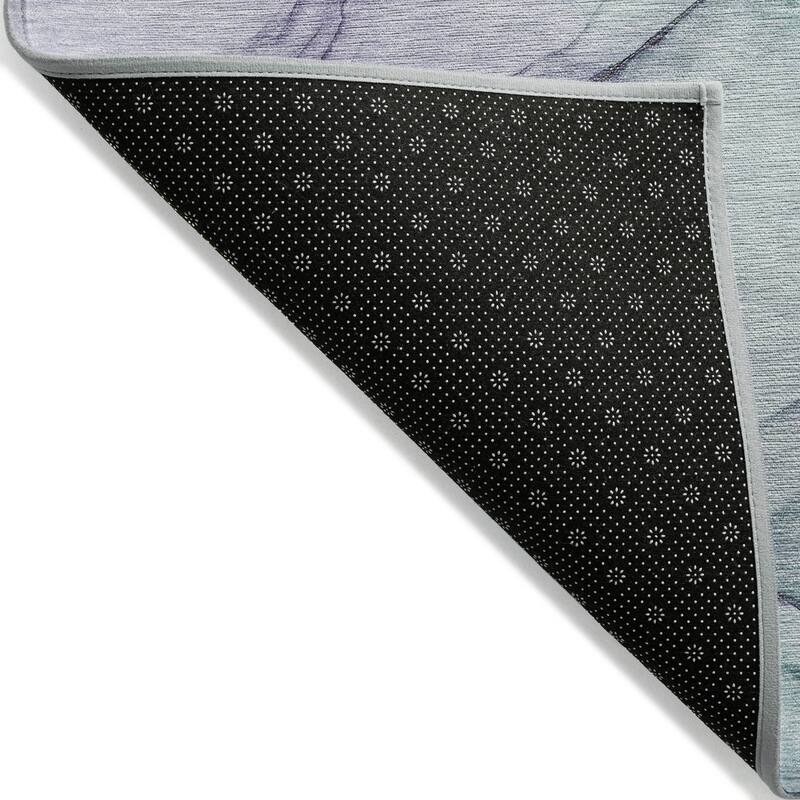 Machine Washable Indoor/ Outdoor Abstract Chantille Rug
