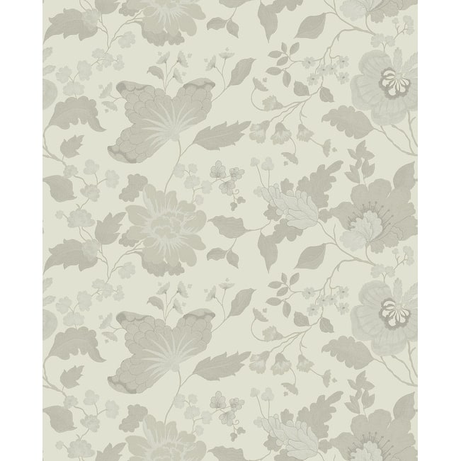 Sirpi Vittoria White Floral Wallpaper - 20.5 x 396 x 0.025