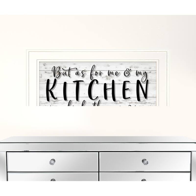 HomeRoots We Lick The Spoon 1 White Framed Print Wall Art