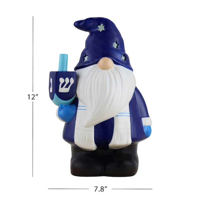 12" Nostalgic Ceramic Hanukkah Gnome