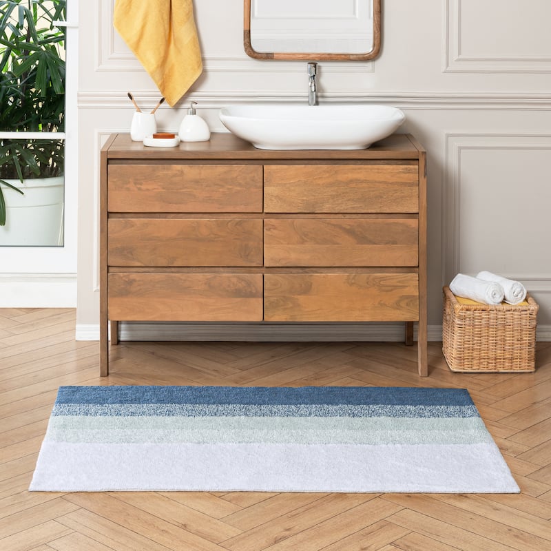 MH London Avebury Stripe Cotton Bath Mat