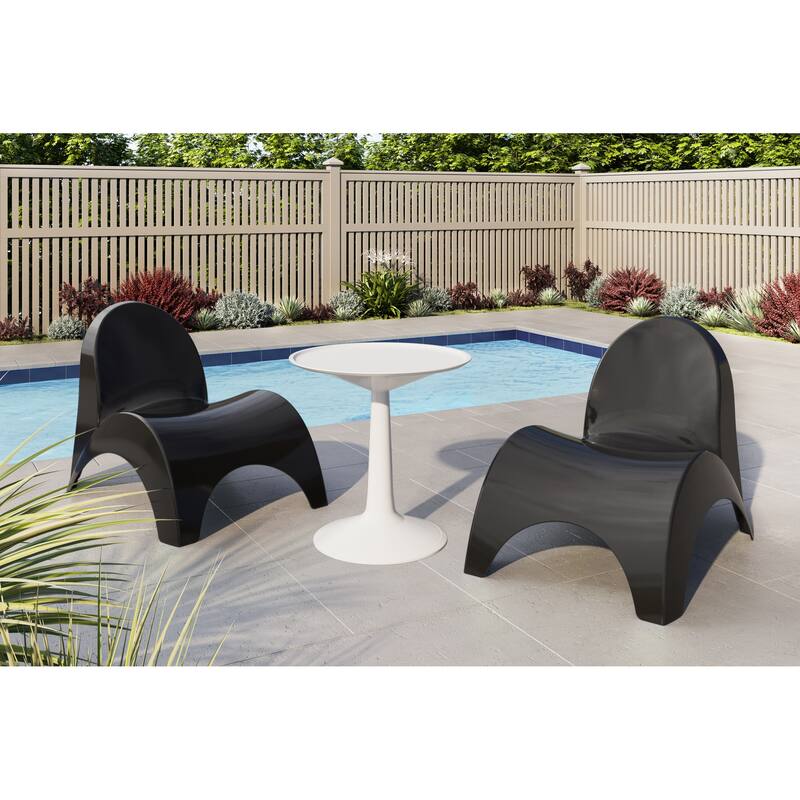 Angel Trumpet set of two Patio Chairs - White