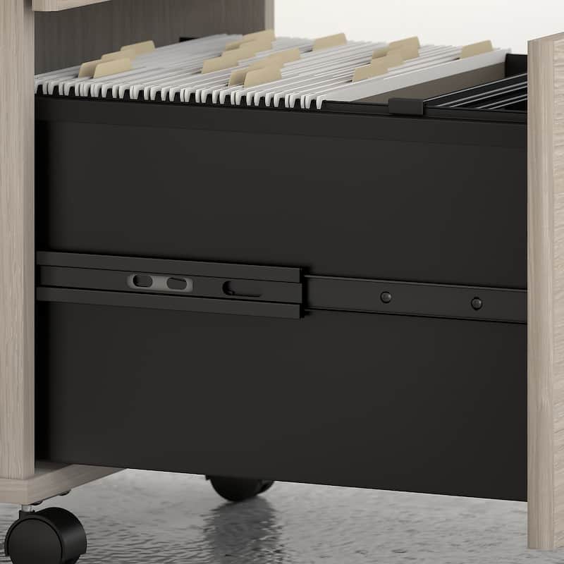 Bush Business Furniture Studio C L Shaped Desk with File Cabinet