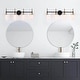 preview thumbnail 4 of 9, Alva Modern 4-Light Black and Gold Bathroom Vanity Lights Cylinder Glass Wall Lamp - 27.5" L x 6" W x 11" H