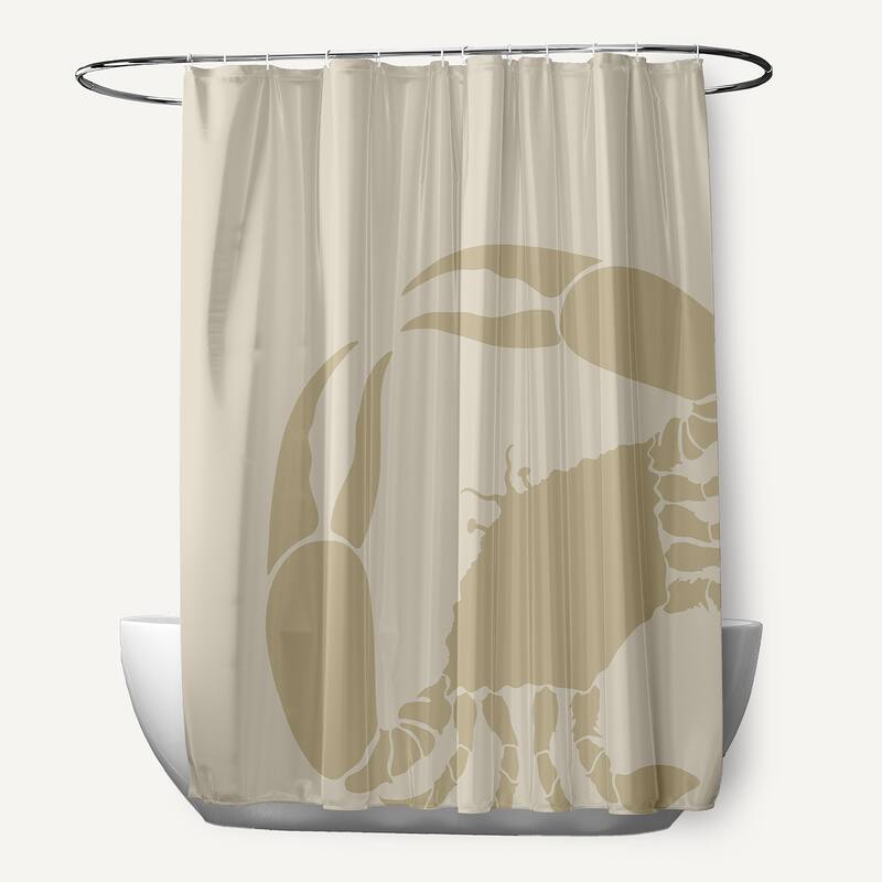 Crab Dip Shower Curtain - Taupe