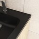 preview thumbnail 65 of 66, Wall-Mounted Bathroom Vanity in Evita Oak with Integrated Black Sink