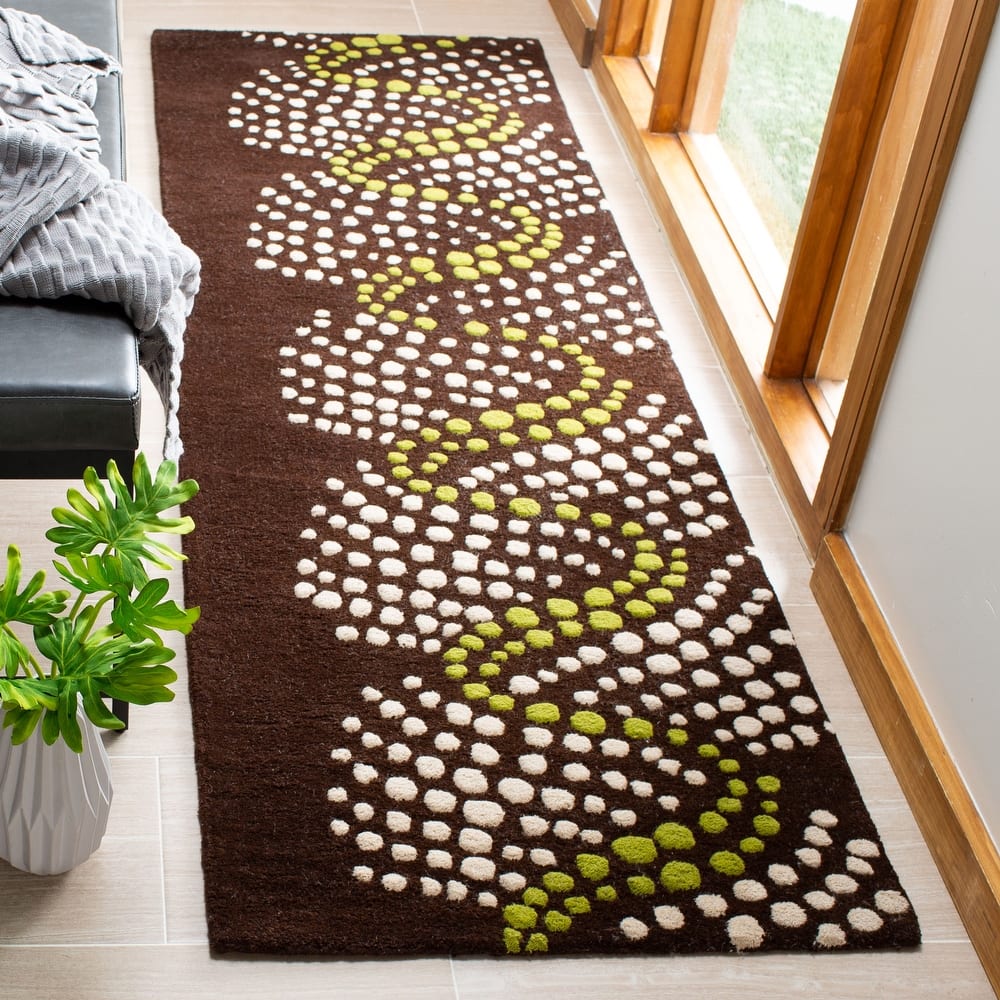 SAFAVIEH Handmade Soho Burghilde Waves N.Z. Wool Rug