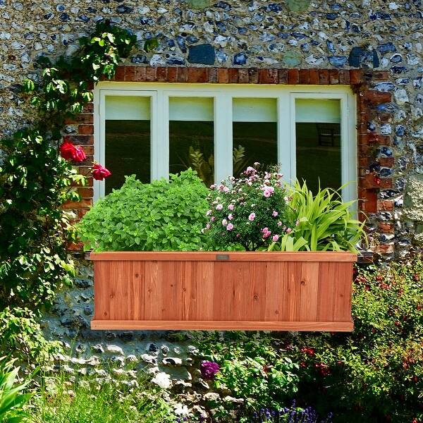 Shop 28 36 40 Inch Wooden Flower Planter Box Garden Yard