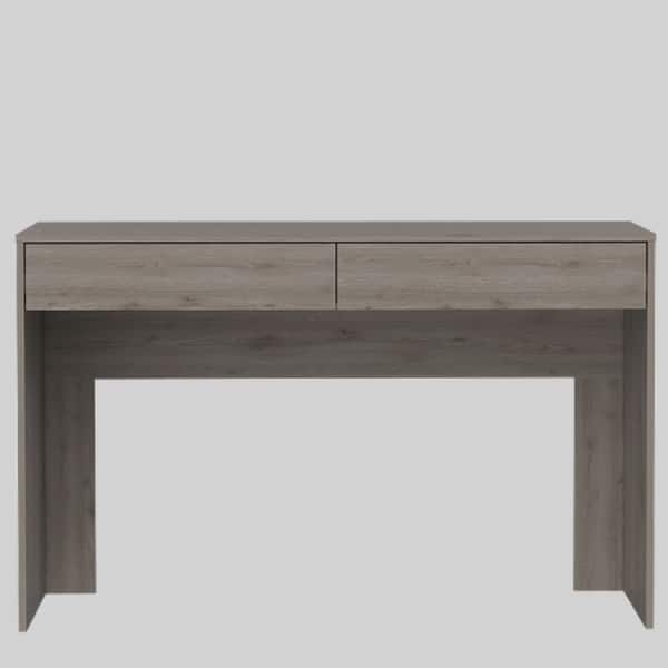 slide 2 of 7, 47-Inch Writing Desk with Drawers, Ideal for Work from Home and Study Areas Grey