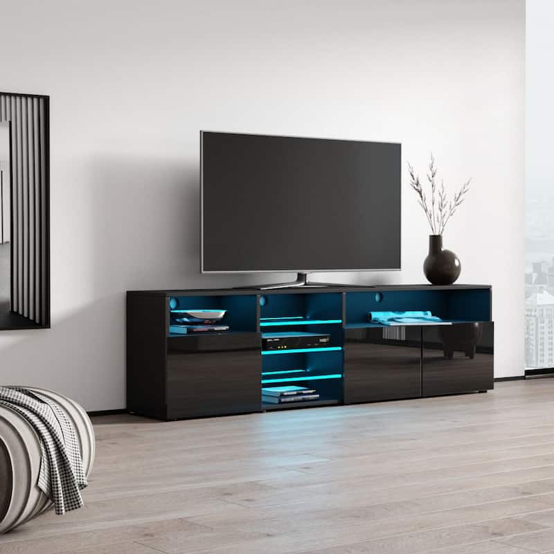 Roma 79-inch Wide Glossy TV Stand
