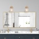 preview thumbnail 11 of 25, Siya Modern 3/2/1 Frosted Glass Bathroom Vanity Lights Romantic Gold Statement Wall Sconces