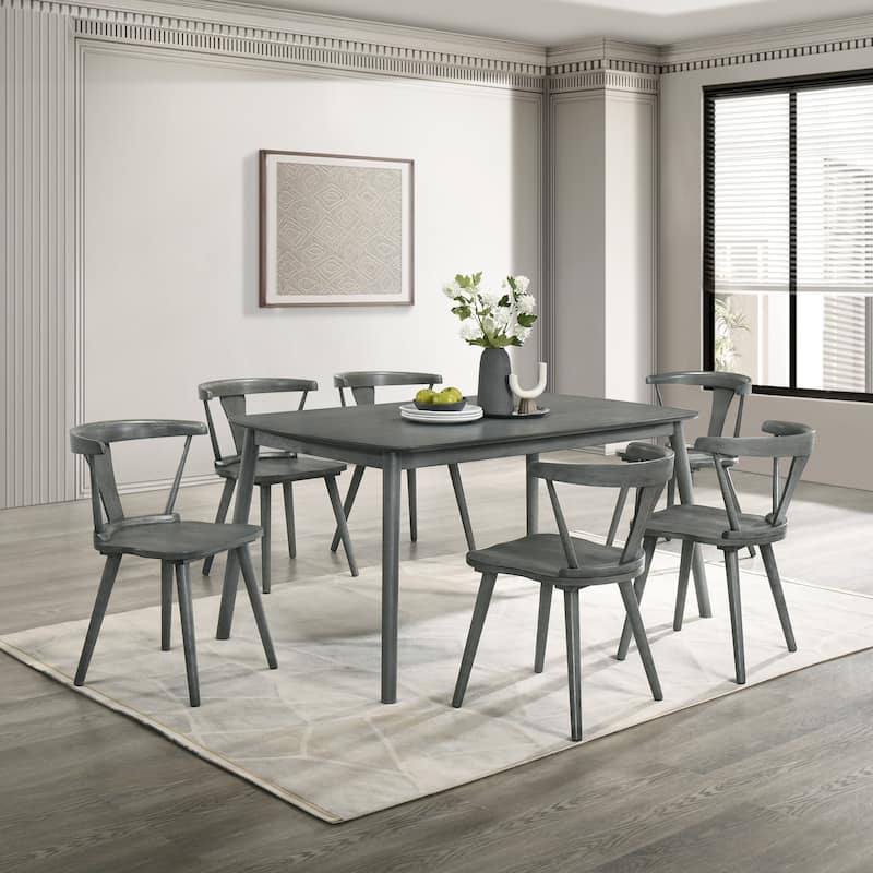 2 Pieces Set Dining Side Chair Rustic Modern Farmhouse Design Retro Design Easy to Assembly