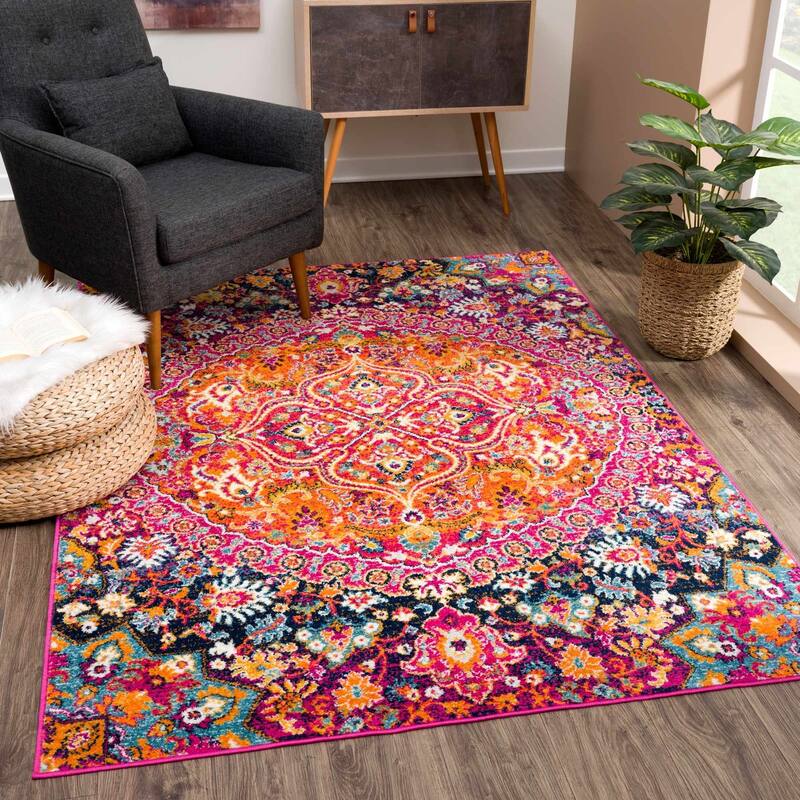 Hauteloom New Marlbo Boho Medallion Oriental Area rug