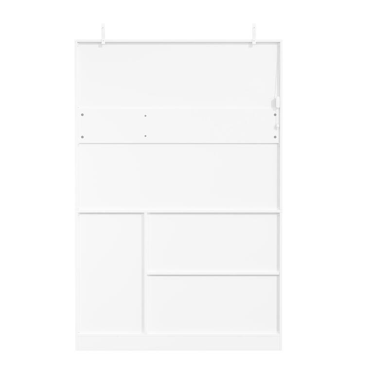 Large 3-LED Light Cabinets,Display Cabinet with Tempered Glass doors - 47.2"W x 70.9"H