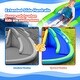 preview thumbnail 9 of 17, Inflatable Waterslide Bounce House with Upgraded Handrail without Blower - 216" x 212.5" x 116" (W x D x H)
