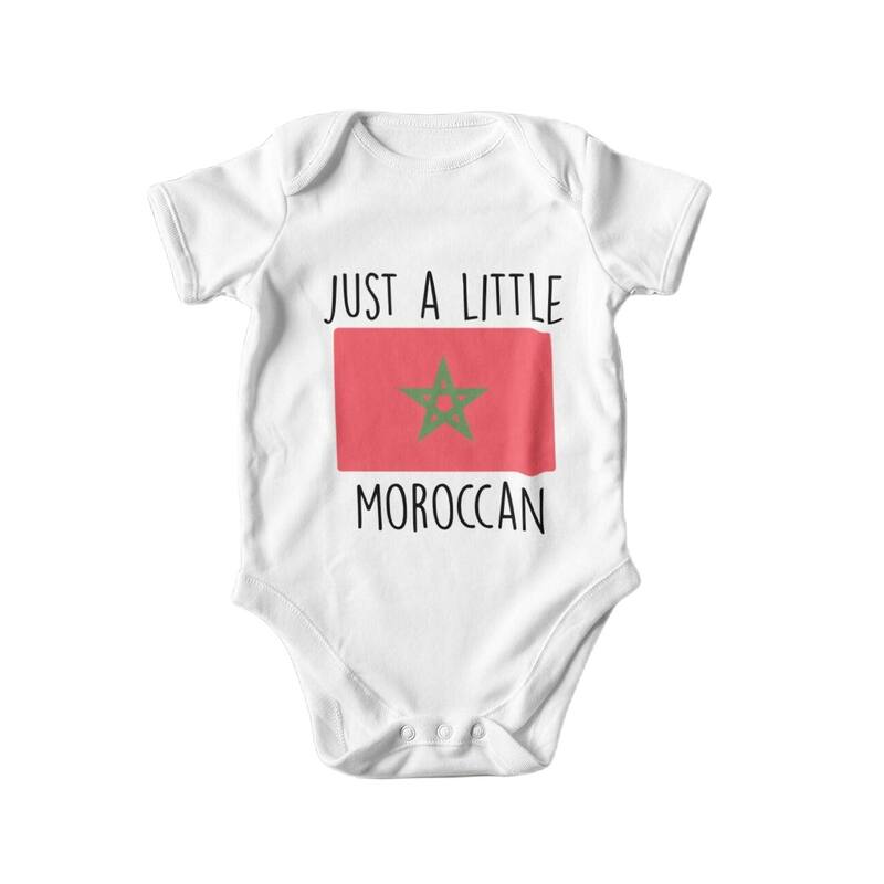 Morocco - Baby Boy Girl Clothes Infant Bodysuit Funny Cute Newborn - Natural - 0-3M