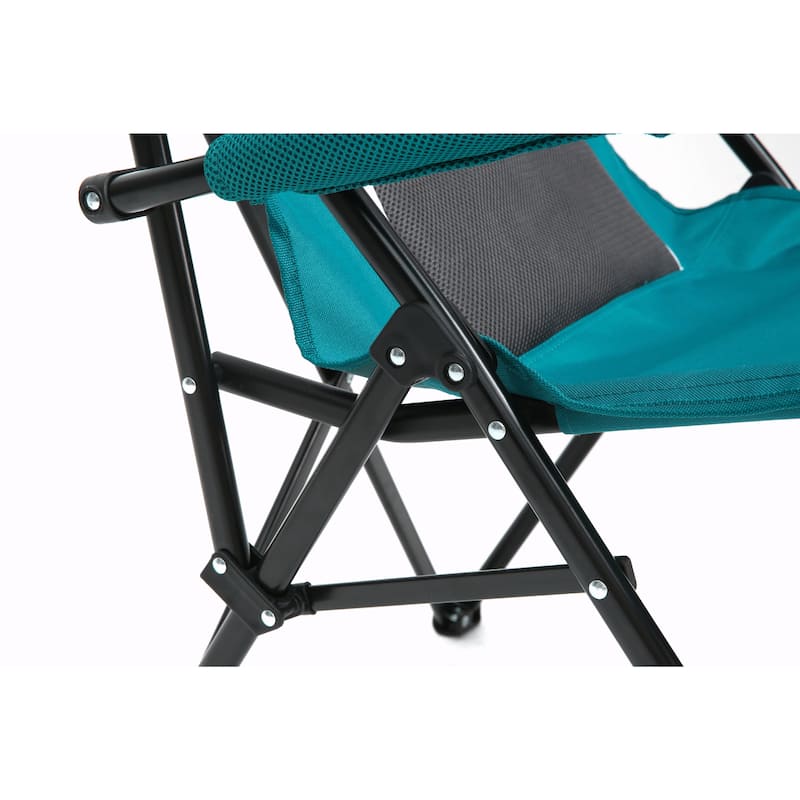 Portable Folding Lounge Chair with Cup Holder - Breathable & Durable