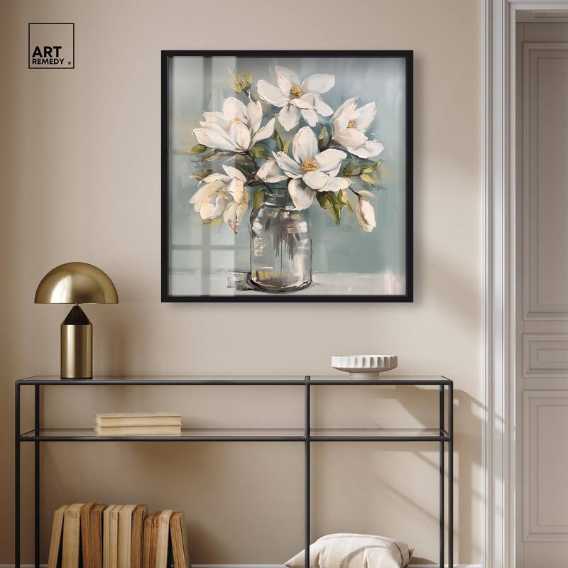 Prismatic Floral and Jar Shadowbox by Art Remedy