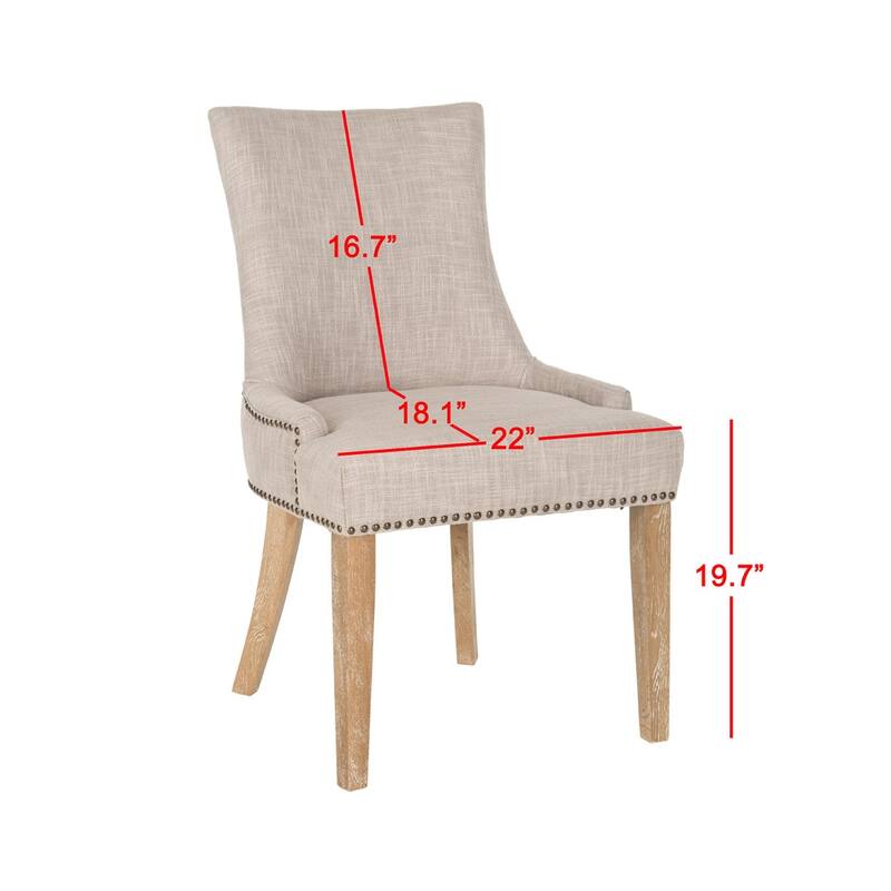 SAFAVIEH Lester Dining Chair (Set of 2) - 24"W x 25"D x 39"H