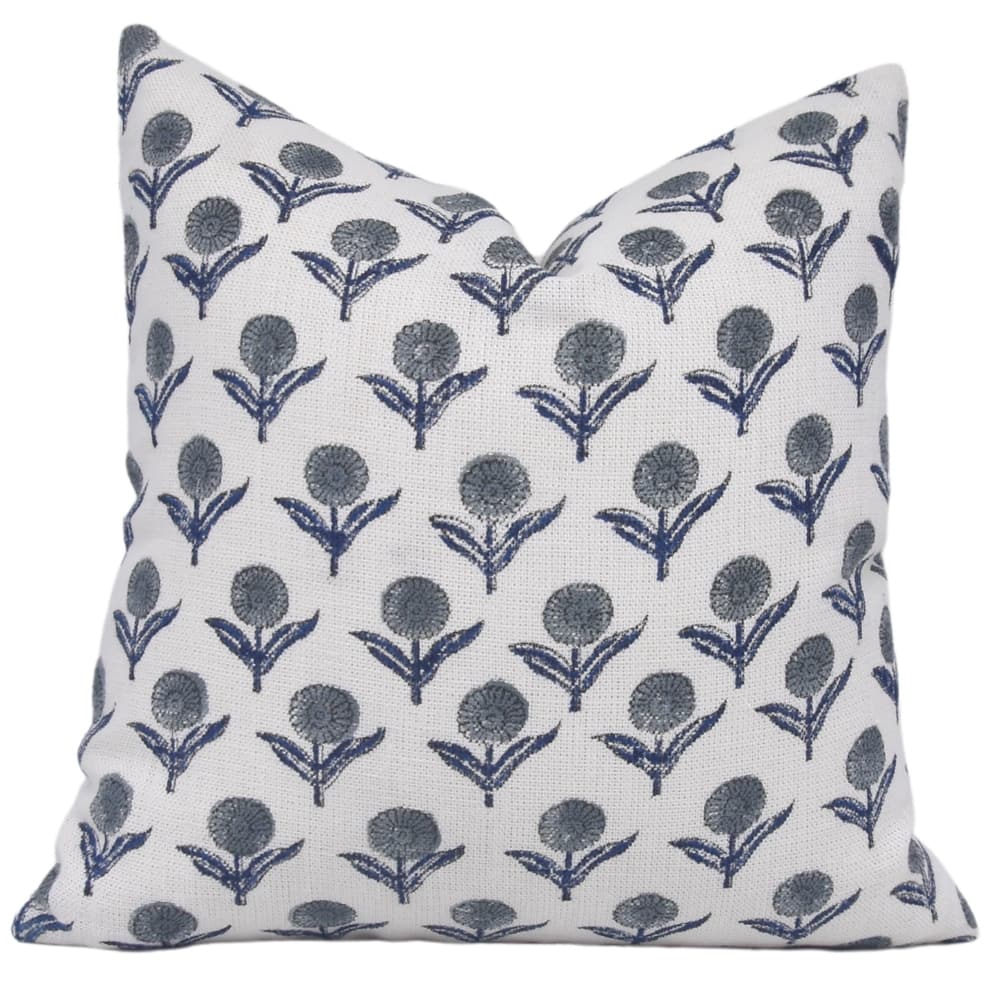 Fabdivine Vintage Floral Linen Cushion Case Handmade Rustic Sofa Pillow, Gandapushp