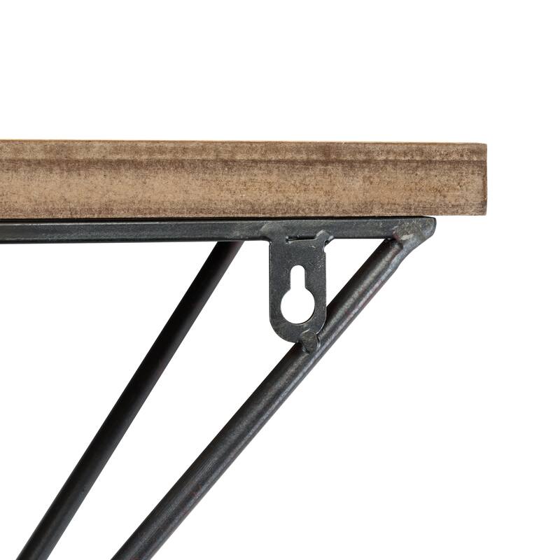 Danya B. Industrial Floating Shelf Wood with Asymm