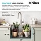 preview thumbnail 87 of 158, KRAUS Standart PRO Undermount Single Bowl Stainless Steel Kitchen Sink