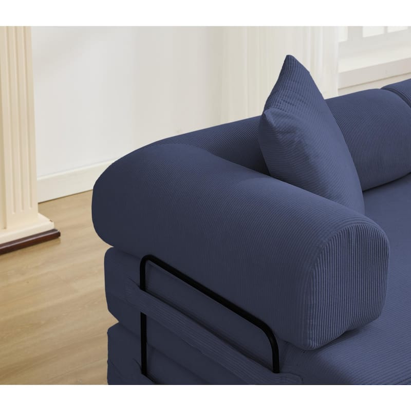 Convertible Out Sofa Bed, 4-in-1 DIY Combination Convertible Sofa, Folding Sleeper Sofa with Adjustable Armrests