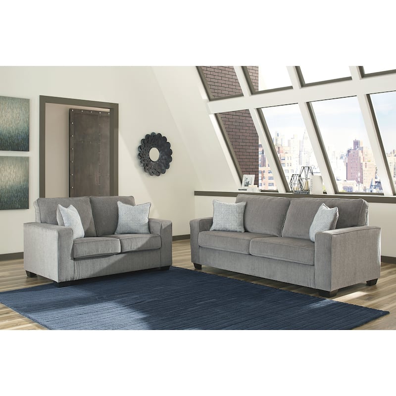 Signature Design by Ashley Altari 2-Piece Upholstery Package - 85"W x 38"D x 37"H - Light Gray