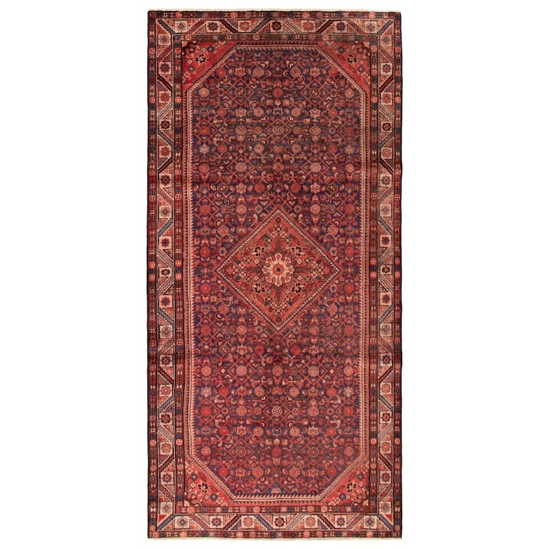 ECARPETGALLERY Hand-knotted Andelz Navy Wool Rug - 5'2 x 10'4 - Navy - 5'2 x 10'4