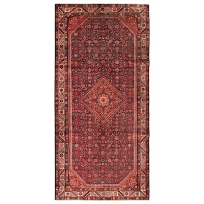 ECARPETGALLERY Hand-knotted Andelz Navy Wool Rug - 5'2 x 10'4