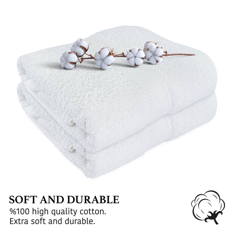 Large Bath Towel - Ultra-Absorbent Natural Cotton Bath Sheet Towel for Bathroom - 35 x 70 Inches Thick Luxury Bath Towel