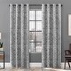 preview thumbnail 7 of 7, Scott Living Osaka Inverted Brushstrokes Cotton Blend Total Blackout Grommet Curtain Panel, Single Panel