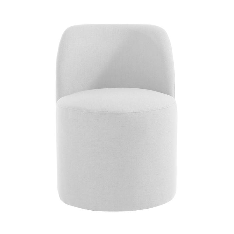 Modern Linen Upholstery Dining Chair Barrel Chair