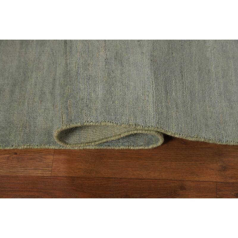 Modern Gabbeh Oriental Rug Hand-Knotted Solid Wool Carpet - 5'7" x 6'7"