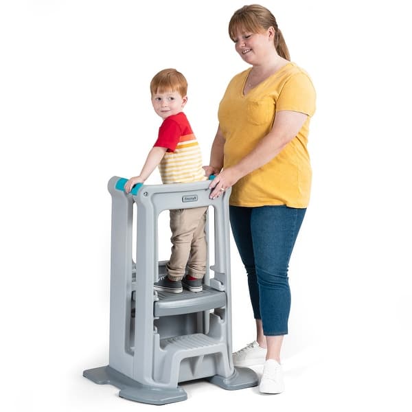 slide 2 of 5, Toddler Tower Adjustable Stool (Gray) - N/A
