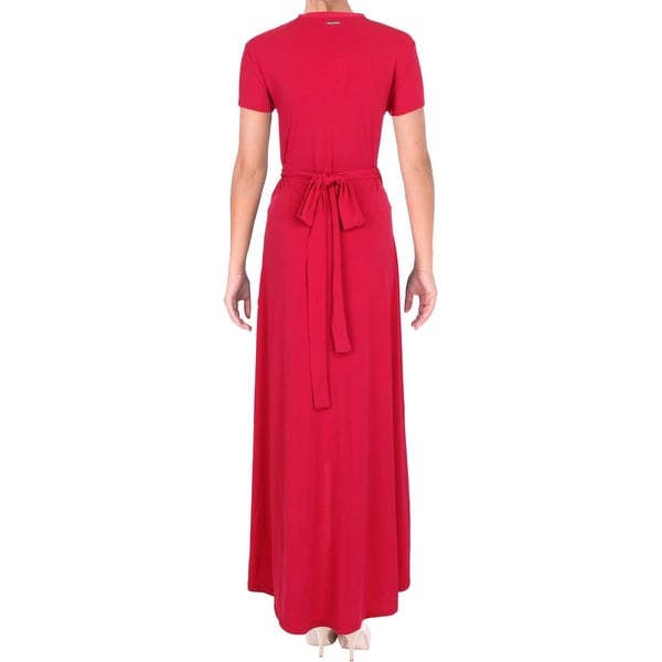 michael kors high low wrap dress