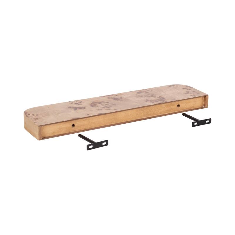 Kate and Laurel Burlock Floating Wall Shelves - 2 Piece 24 Inch