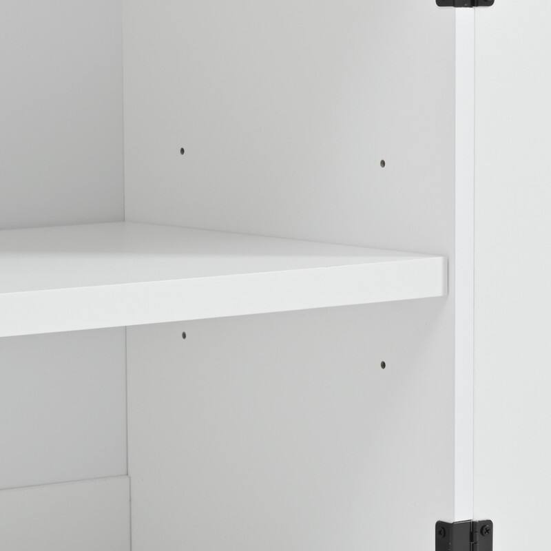 Arched 72" Tall Kitchen Pantry Cabinet with 8 Door Shelves and 3 Adjustable Shelves for Kitchen Storage Solutions